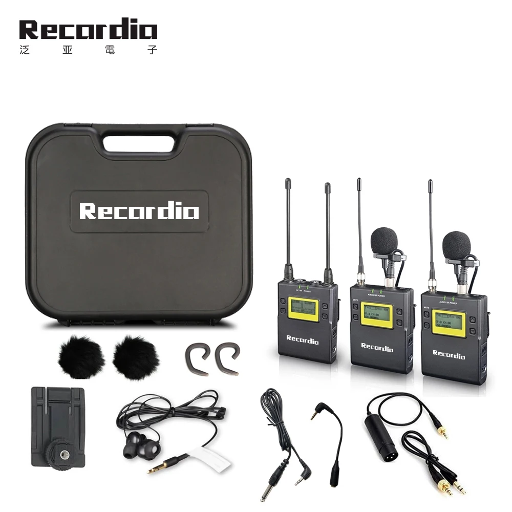 

GAW-E200 Broadcast UHF Camera Wireless Lavalier Microphone System Transmitters and Receivers for DSLR Camera & Camcorder