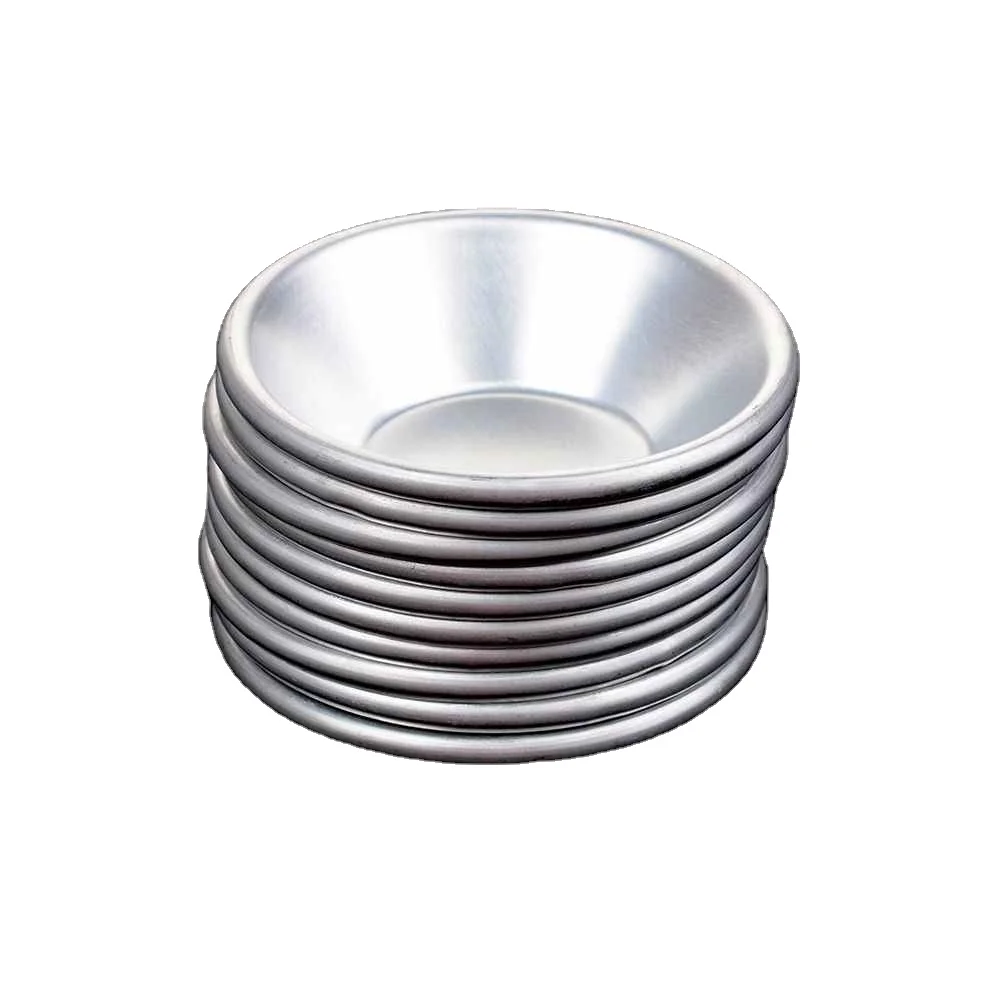 

50PCS Aluminum Portuguese style Egg Tart Cupcake Mould Fruit Cake Die Mold Small Baking Tool pasteis de nata oven bake round