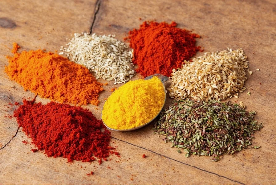 Person choosing spices at a grocery store