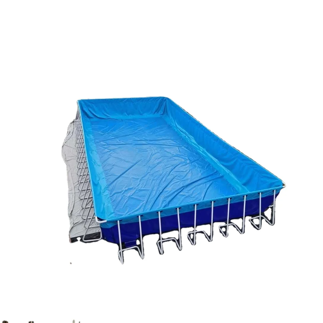 

Large Above Ground PVC Rectangular Metal Steel Frame Swimming Pool Ultra Metal steel Frame Swimming Pool, Customized