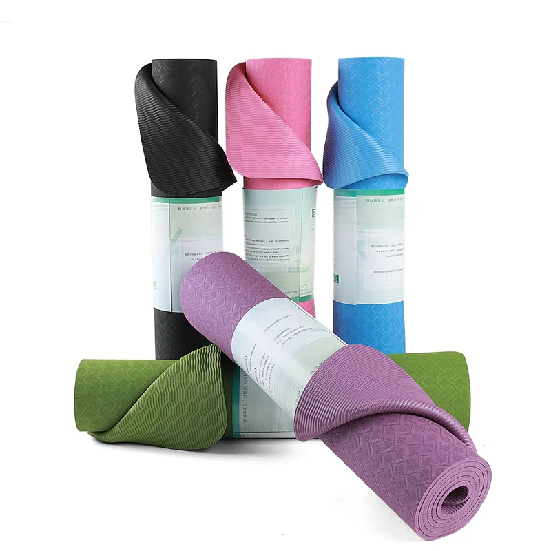 

15mm Meditation Tpe Recycle Non Slip High Quality Eco Friendly Yoga Mat 10 mm, Black/purple/pink/rose/green/blue