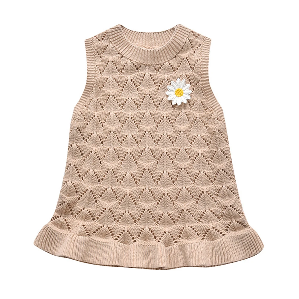 

Mudkingdom New Boutique Autumn Baby Girl Ruffle Vest Wholesale Kids Sweater For Girl Sleeveless Warm Woolen Pullover Knitted Top, Picture