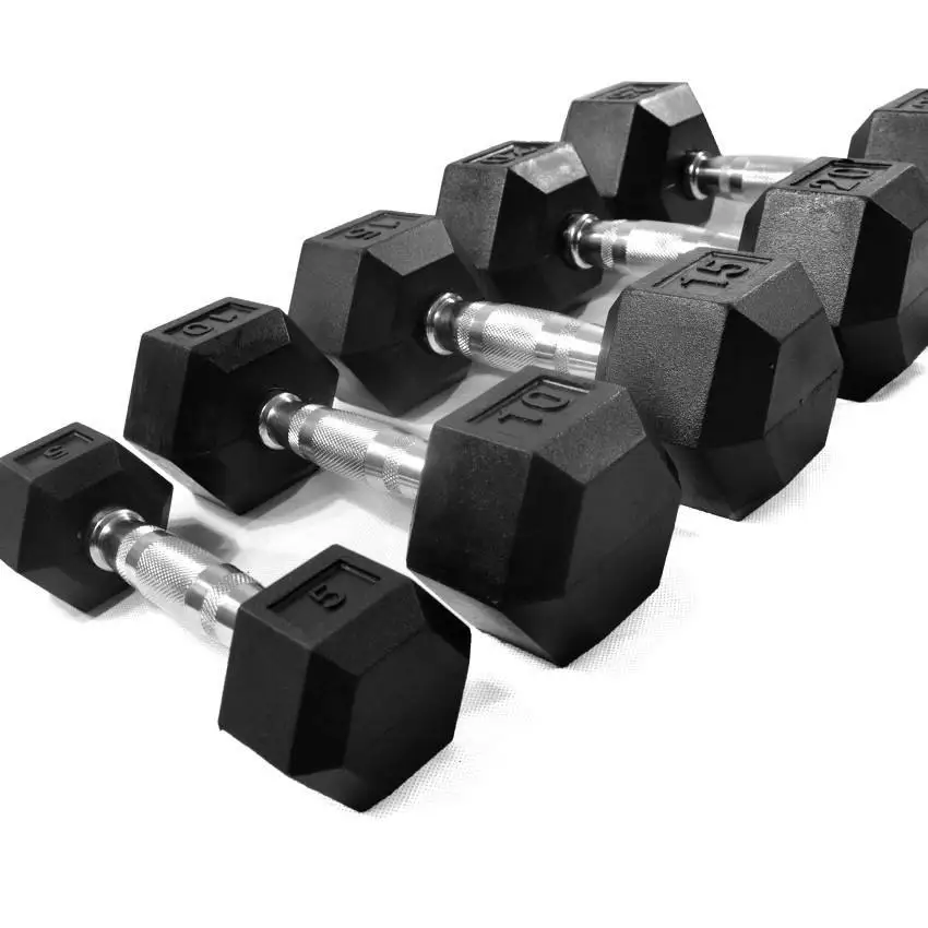 

Mancuernas Hexagonales De Hierro Rubber Coated Weight Lifting Set 35 Kg Dunbells Powert Neoprene Colorful Hex Dumbbell, Black