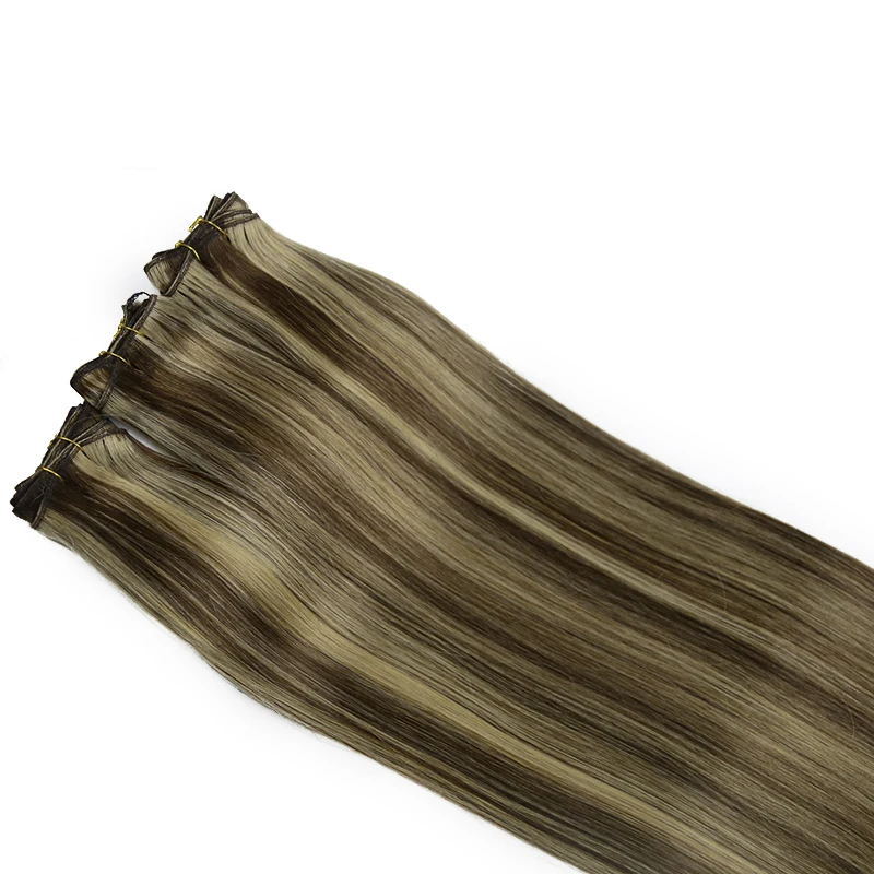 

Remy Raw Chinese Water Wave Hair P2-6 Piano Color Virgin Hand-Tied Hair Weaving Weft Extention