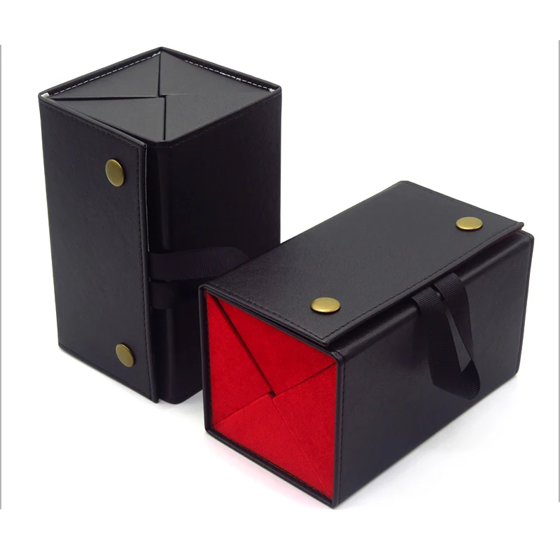 

OEM 4 Slot Travel Portable Eyeglasses Sunglasses Glasses Folding Organizer Storage Holder Display PU Leather Box Case