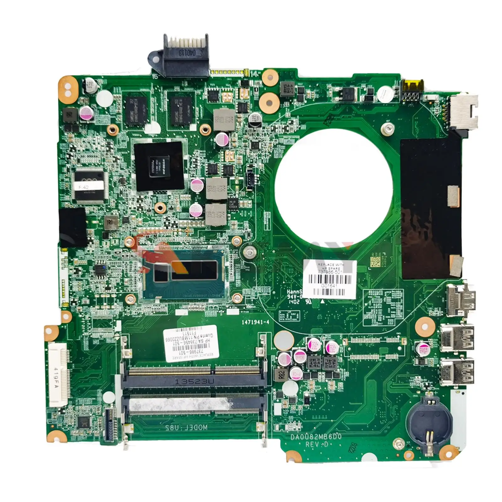 

For HP 14-N 14' Inch Notebook Mainboard DA0U82MB6D0 with I5 I7 4th Gen CPU N14P-GV2-S-A1 DDR3 Laptop Motherboard