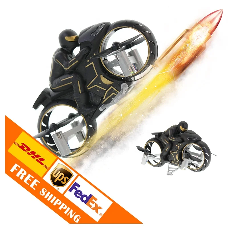 

Christmas gift toy drift fly hand sensor glove control mini air land ground vehicle aerobatic motor stunt motorcycle drone, Black