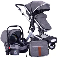 

High End Stroller High Quality Lightweight Foldable Baby Carriage Baby Stroller With One - Key Fold Baby Cart The Pram 3 In 1