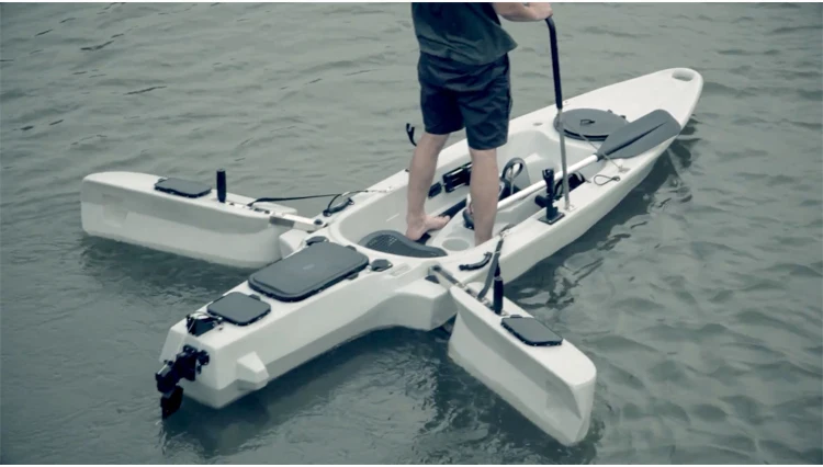 kinocean fissot newest 1-person folding canoe fishing jet
