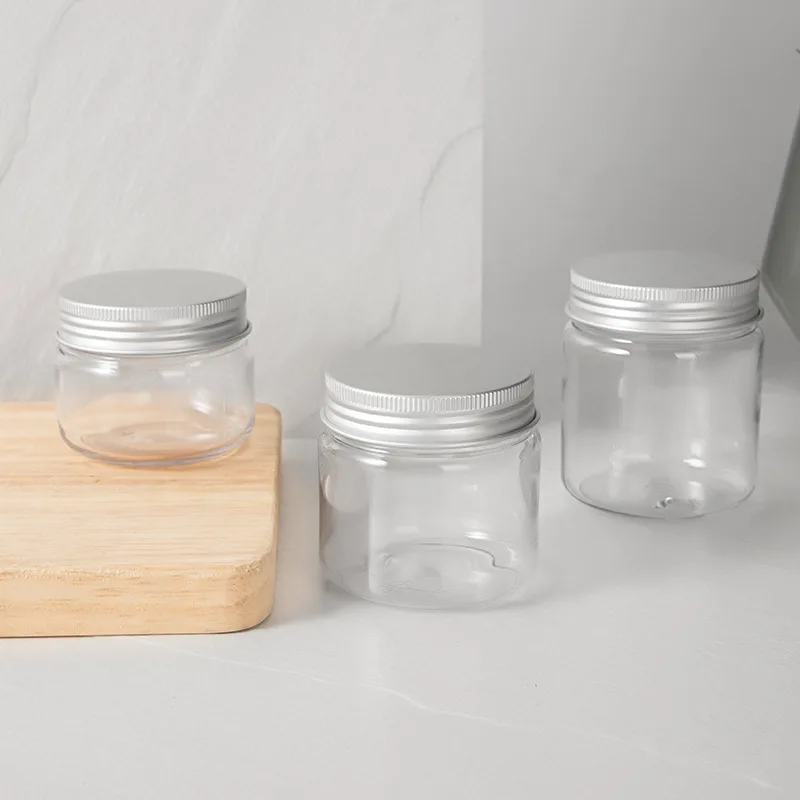 

Hot Sale Cosmetic Cheap Plastic Screen Printing Logo Accept Design Packaging Skin Care Cream PET Jar