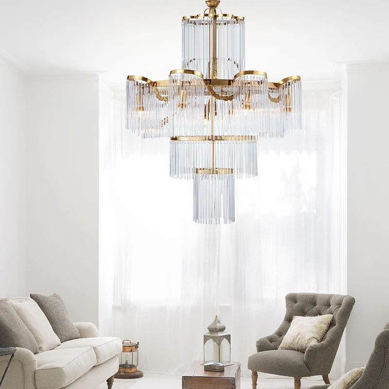 modern brass living room pendant light