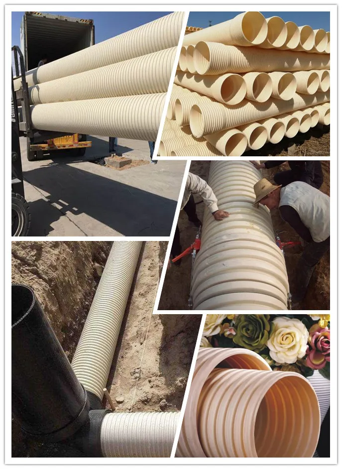 Large Diameter Sizes 200mm Plastic Rectangular Square Pvc Drainage Pipe
