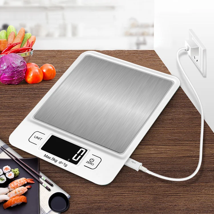 

High Quality USB Food Kitchen Scale 5kg Weighing Digital Electronic Kitchen Scale, Customized color