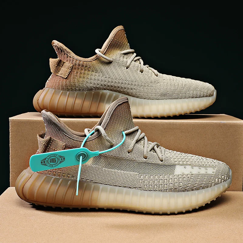 

New Fashion sneaker running shoes custom logo men's yeezy both Gradient sports v3 casual shoes sneaker man schuh for yeezy 350