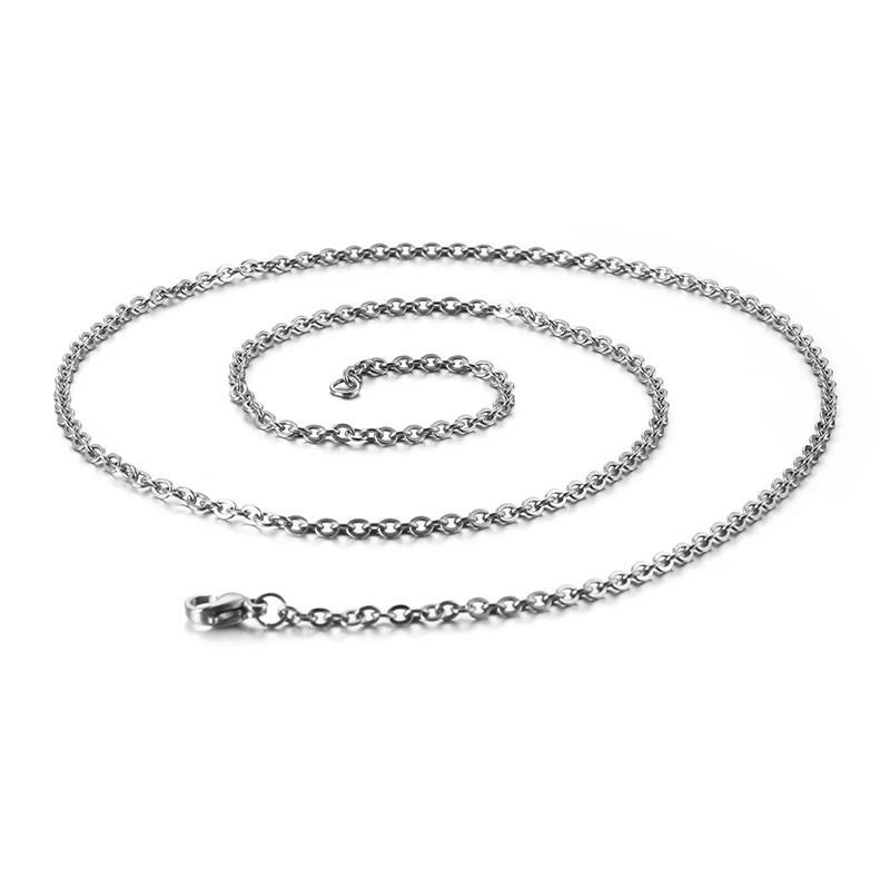 

2021 Qings silver thin stainless steel women necklace chunky chain jewelry