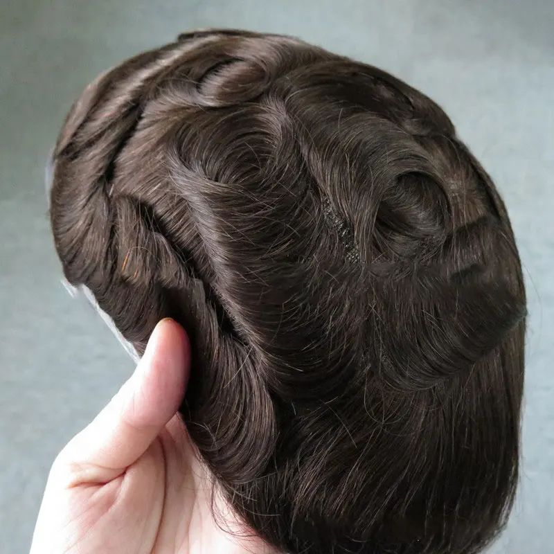 

Top Quality hair custom full swiss lace human hair replacement men toupee wig human hair system