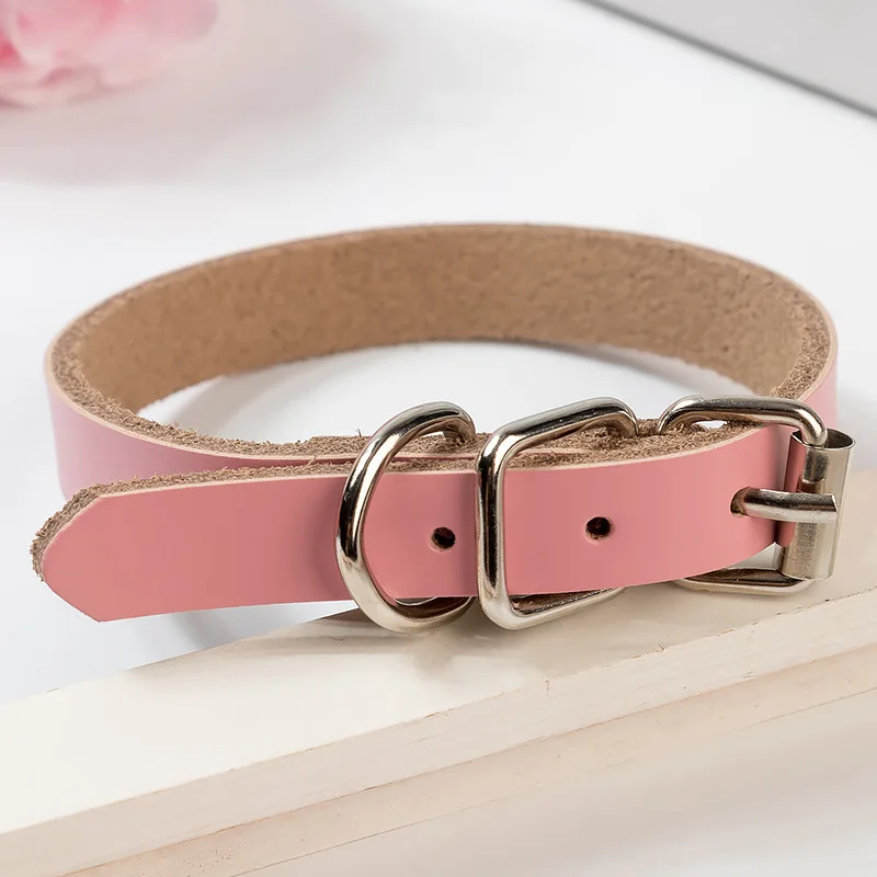 

Choke Chain Vegan Leather Dog Collar Custom Pet Dog Collar