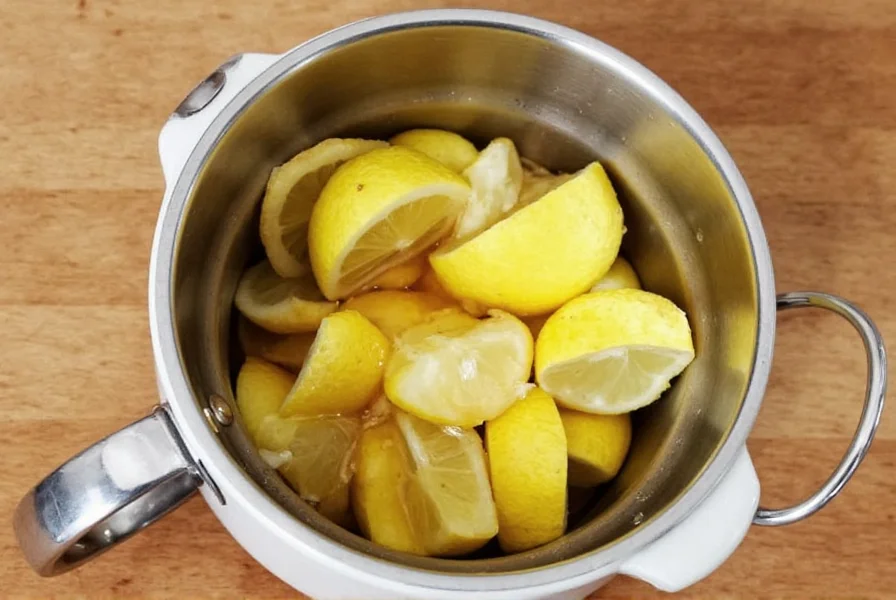 Ginger tea preparation with fresh ginger slices, lemon wedges, and honey in a teapot