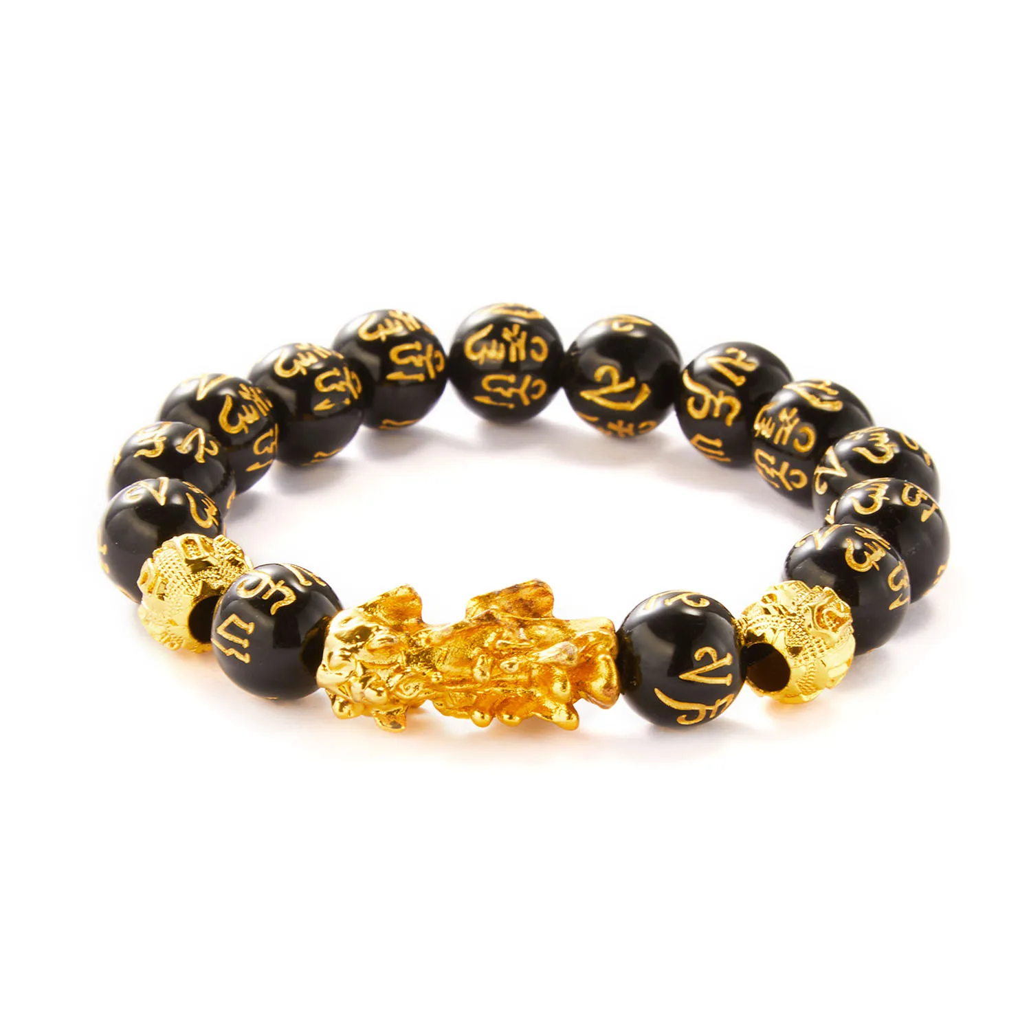 

Feng Shui Good Luck Bracelets For Men Women Obsidian Bead Charm Pi Xiu Bracelet Pi Yao Attract Wealth Money Men Couples Jewelry