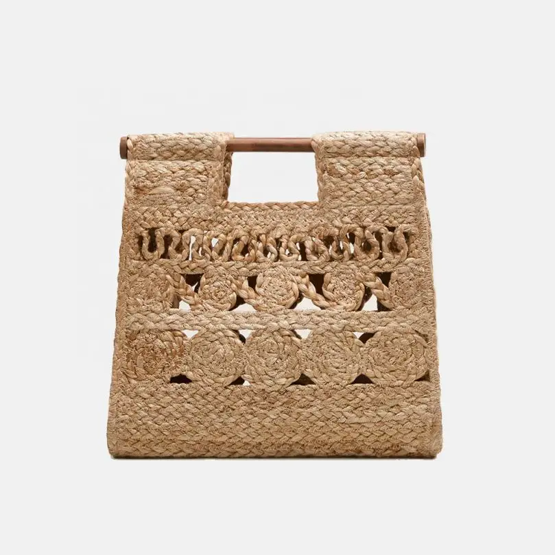 

Summer beach ladies fashion casual shoulder handbag straw cross body bag