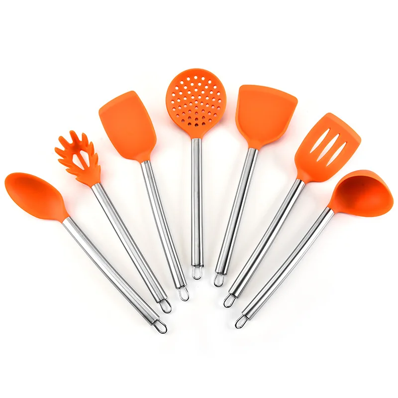 

Home and Kitchen Accessories Heat Resistant Food Silicone Kitchen Utensils Cheap Cooking Spatula Set