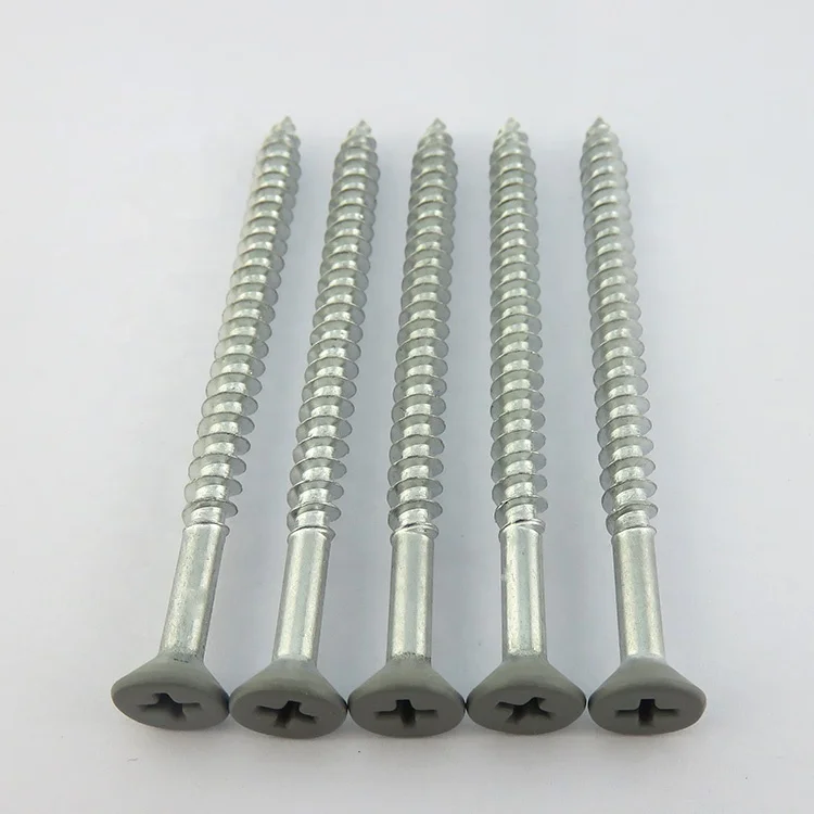 
Factory Price White Galvanized Phillips Self Tapping Flat Head Wood screw 
