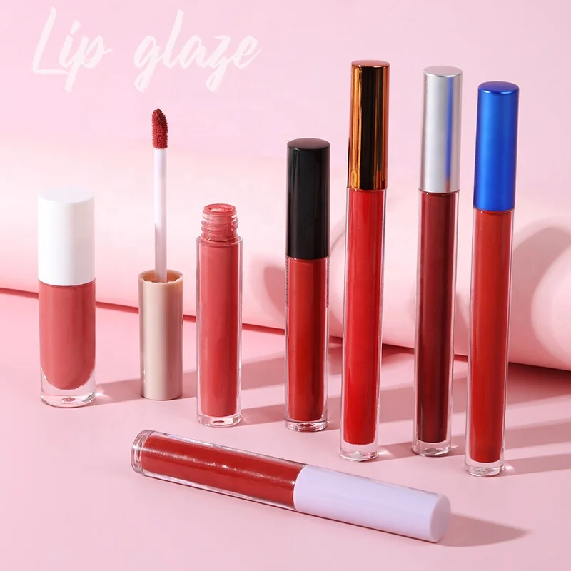 

Wholesale no logo waterproof glossy lipgloss 16 colors shimmer high quality vegan glossy lip gloss