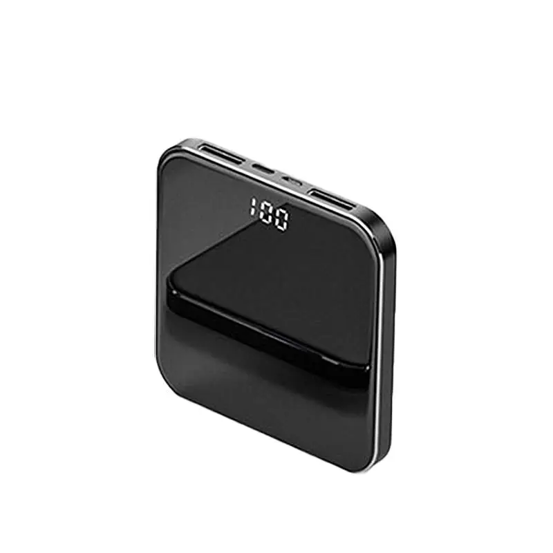 

Universal Mini Power Bank Cool Black Mirror Design Power Banks Mobile Charger OEM External Batteries 10000mAh 20000mAh, Black/silver/red/pink/blue