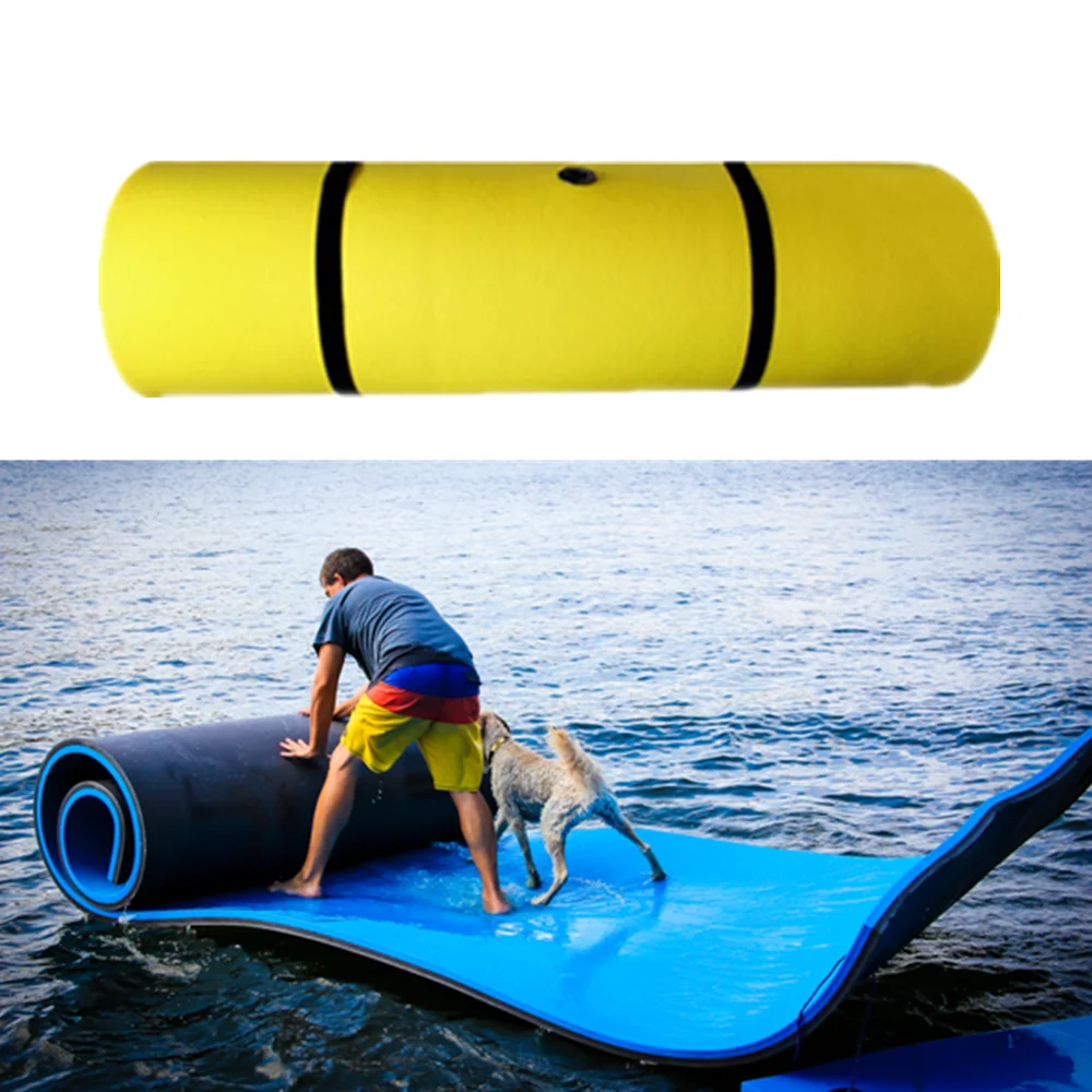 

Three Layer XPE Material Floating Water Pad Mat Dock, Red, blue, yellow or customized