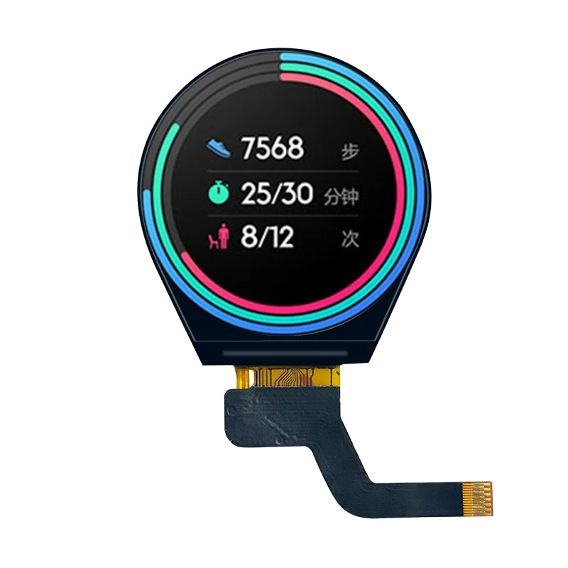 RGB 1.3 Inch Round TFT Lcd Display 13 Pins Plug Type 240x240 ST7789 Circular Display  for Smart watch application