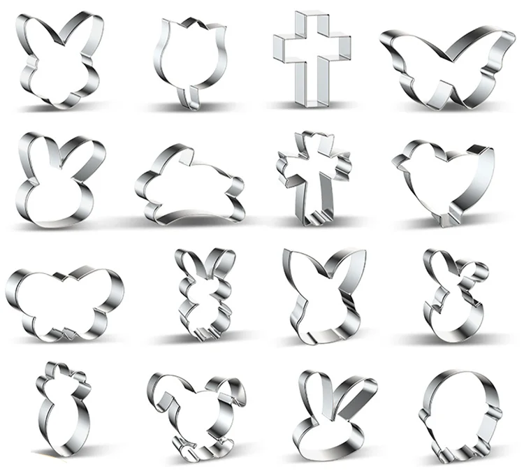 

Stainless steel Animal Easter Cookie Cutter Rabbit Bunny Cookie Cutter, Silver