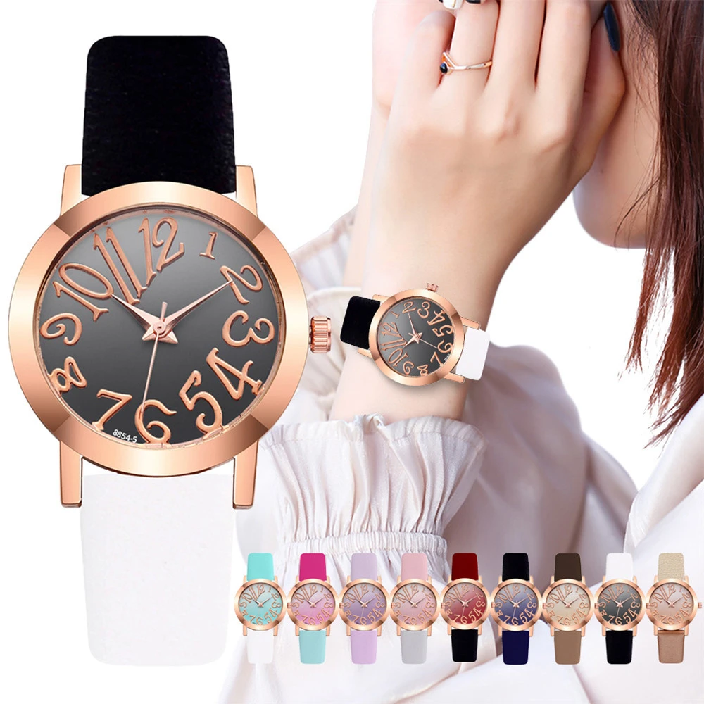 

Two color design strap ALLOY Antique Quartz Luxury Leather Coin CHARM Leather Business Limited Edition woman watches cd045