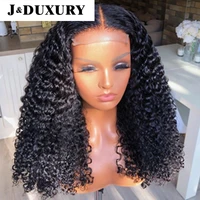 

middle part natural hair line lace front wig kinky curly hair vuirgin brazilian human hair wigs for black women natural wig