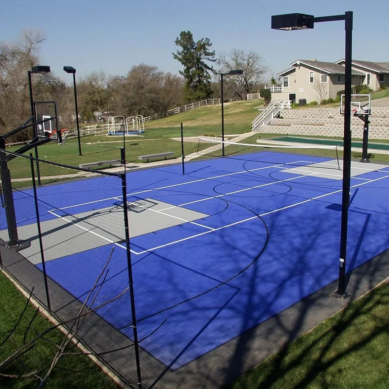 

30x35feet court on promotion popular professional residential portable outdoor basketball court flooring with Jordan logo on it