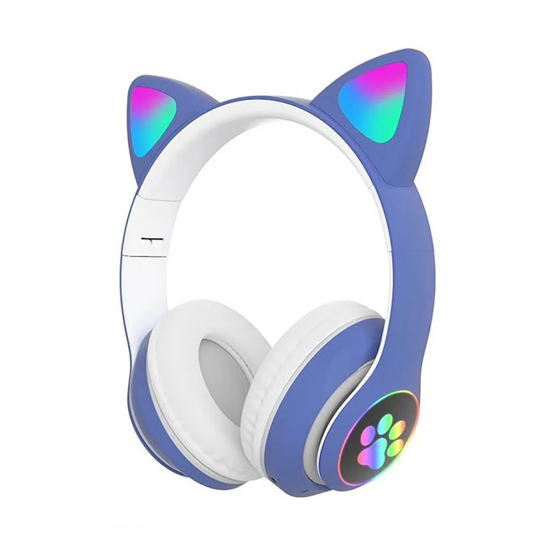 

Amazon Hot Sale Cute Cat Wireless Headphones STN28 Games Stereo Sound i100 STN 28 Headset Gaming Earphone STN-28, As picture showed