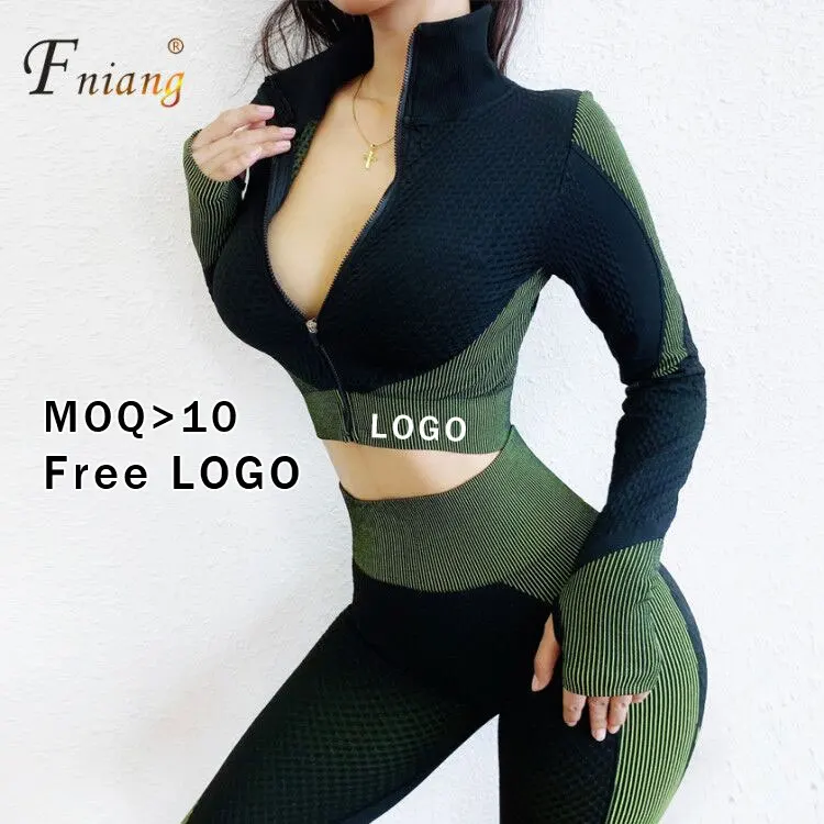 

2021 new long sleeve yoga suit sport Plus-size XXXL women's wear running breathable seamless fashion sport casual yoga pant suit