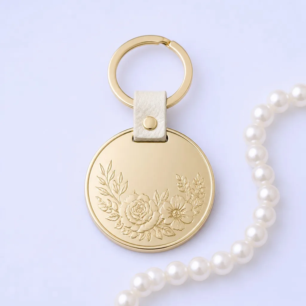 Wedding keychain with pearls