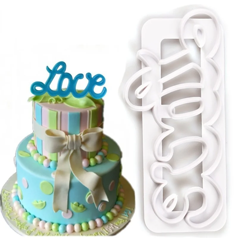 

Baking Fondant Letter Shape Plastic Biscuit Mold Cake and Pastry Decoration Tools Making Crafts Tools Accessories Supplies