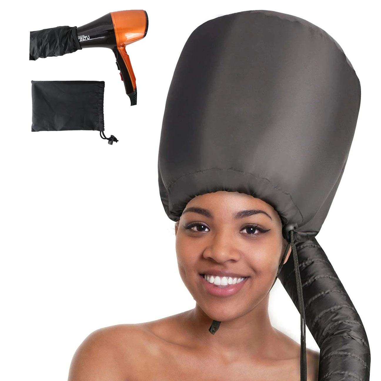 

Soft Bonnet Hood Hairdryer Attachment with Headband - Used for Deep Conditioning and Hair Drying