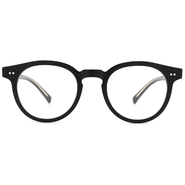 

Round bicolor Acetate unisex optical eyeglasses frames crystal color computer glasses frames