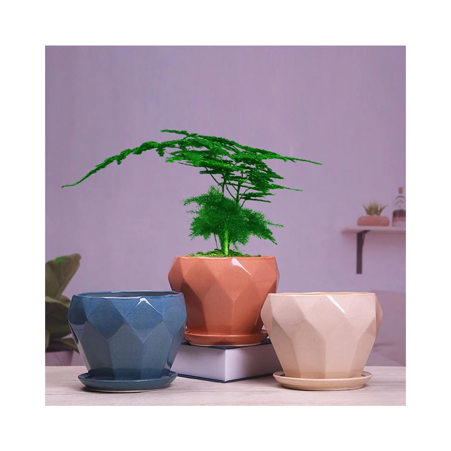 

Fashion Design Indoor Planter Flower Pots Modern Ceramics Plant Pot, Multi color
