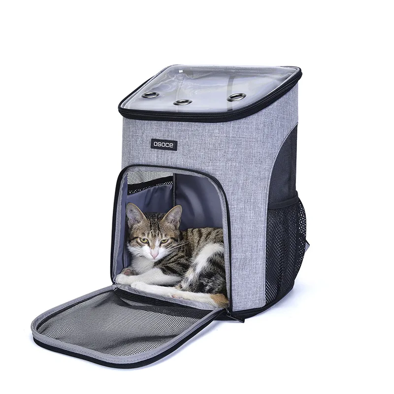 

Pet legs out front dogs carrier pet travel carrier backpack, Black,gray