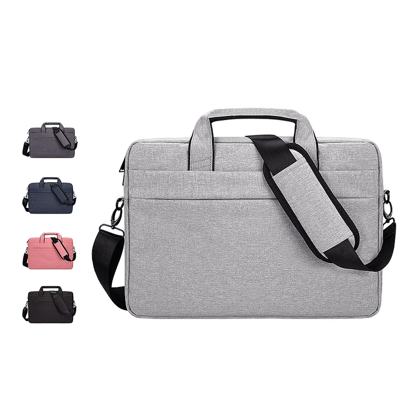 

Wholesale high quality laptop shoulder messenger bag waterproof mens sleeve case business office briefcase laptop messenger bag, Dark blue, pink, light gray, black, blue, dark gray