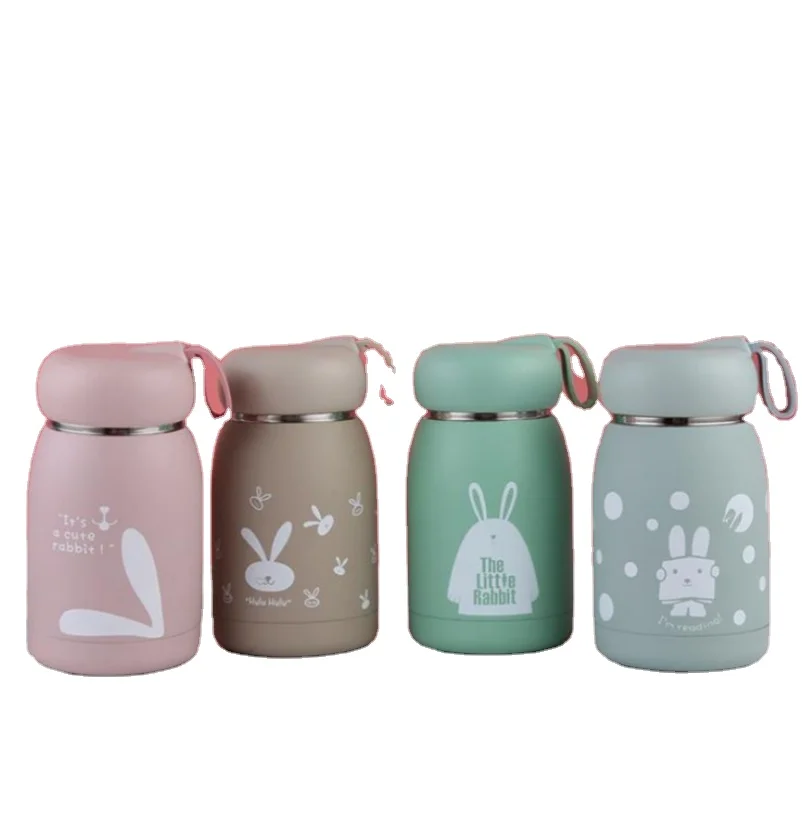 

320ml Cartoon Outdoor sports Vacuum Cup Stainless Steel flask Water Bottle Thermal mug mini coffee thermos, Blue/white/pink/black
