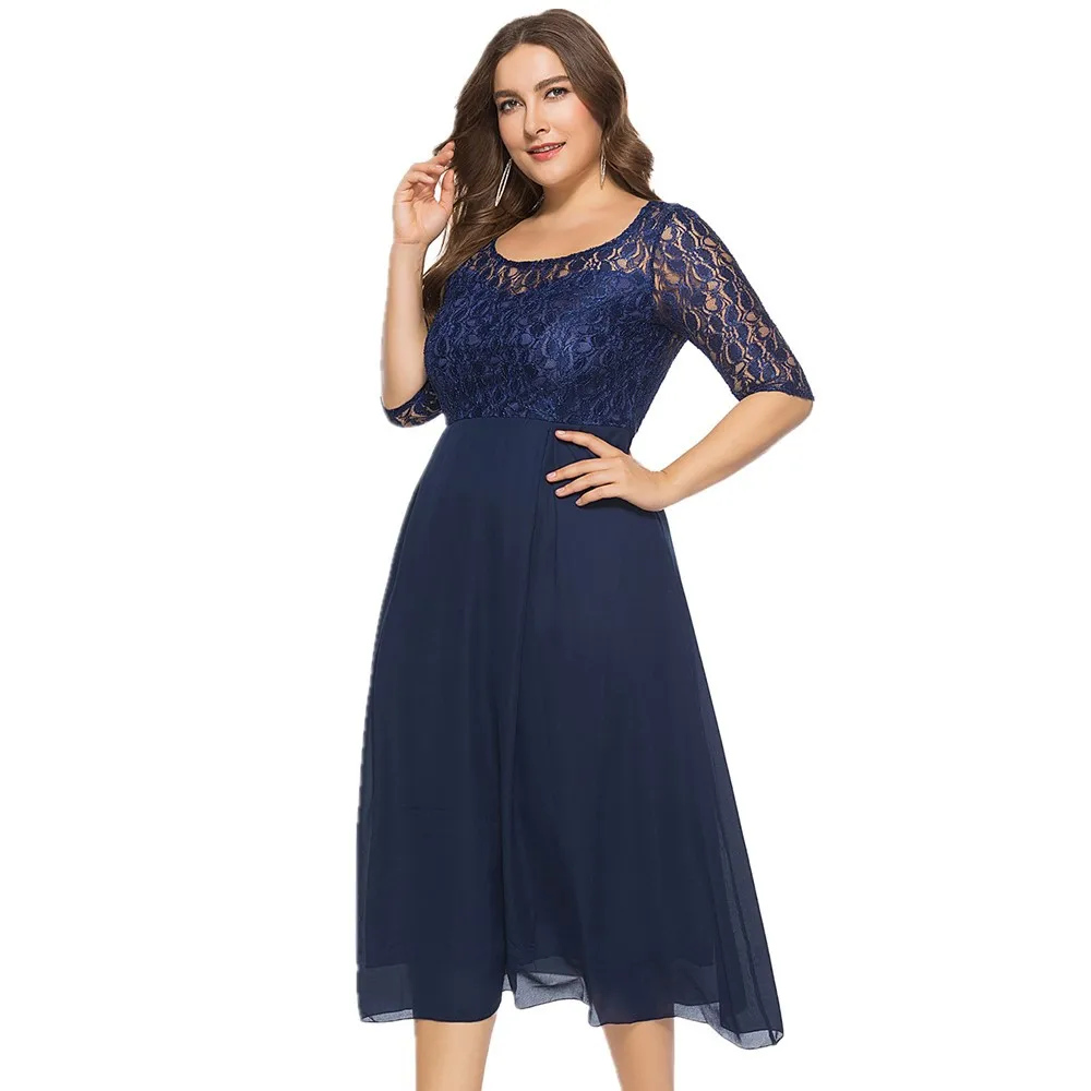 

Formal Black Lace Party Dress Plus Size Women Party Dress, 2 colors