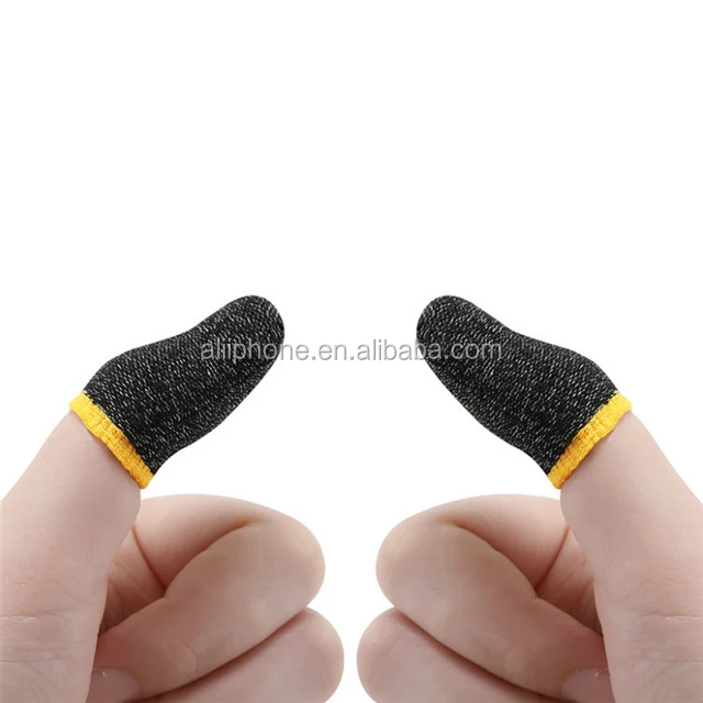 

2021 hot style game finger cover cots sweat proof gaming finger gloves non-scratch sleeve sensitive fiber touch screen sleeves, Yellow, blue, red