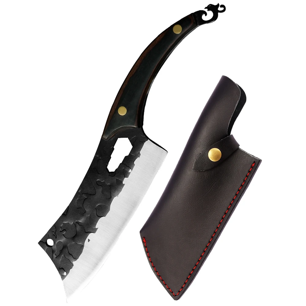 

Xingye Multifunction 7 Inch Master Chef Butcher Thicken Design Knives Leather Pouch Cleaver Tactical Knife Set Survival Kitchen