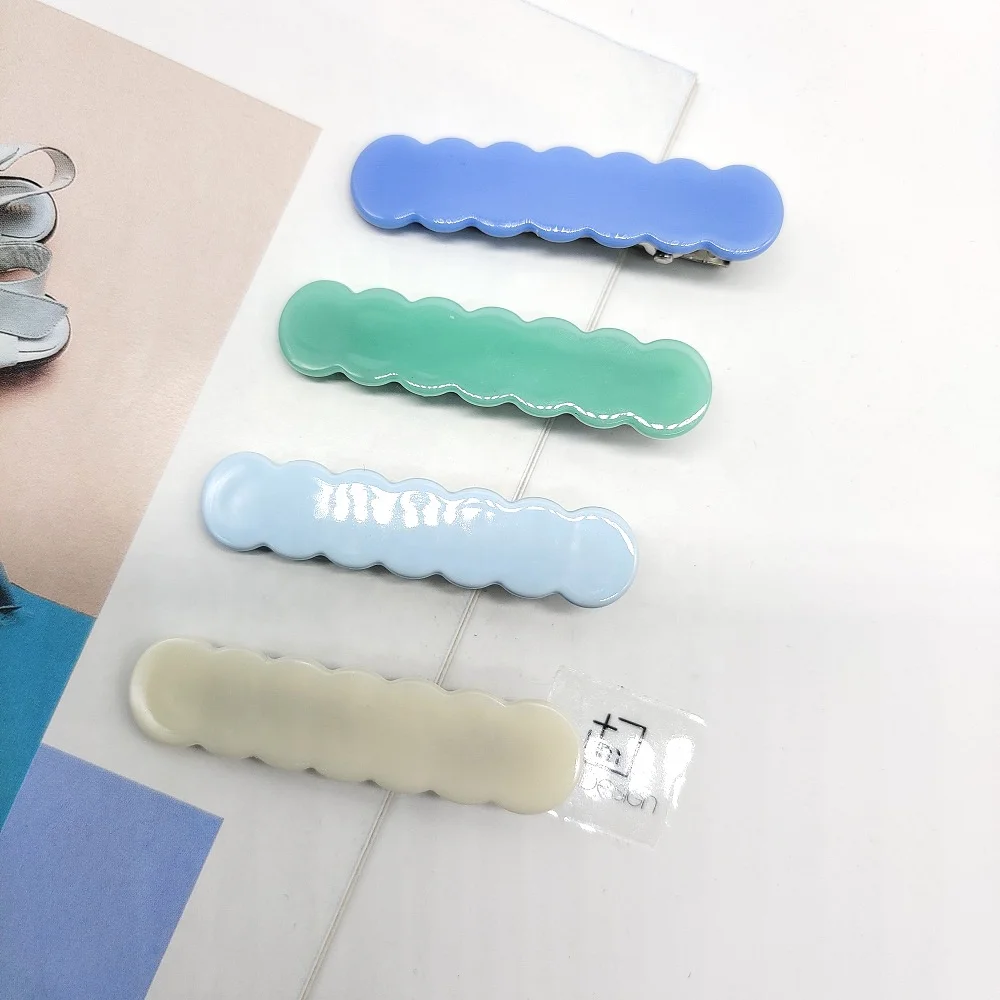 

MIO Korean Hair Female Accessories Simple And Cute 24 Candy Color Acetate Acrylic Small Hairpin