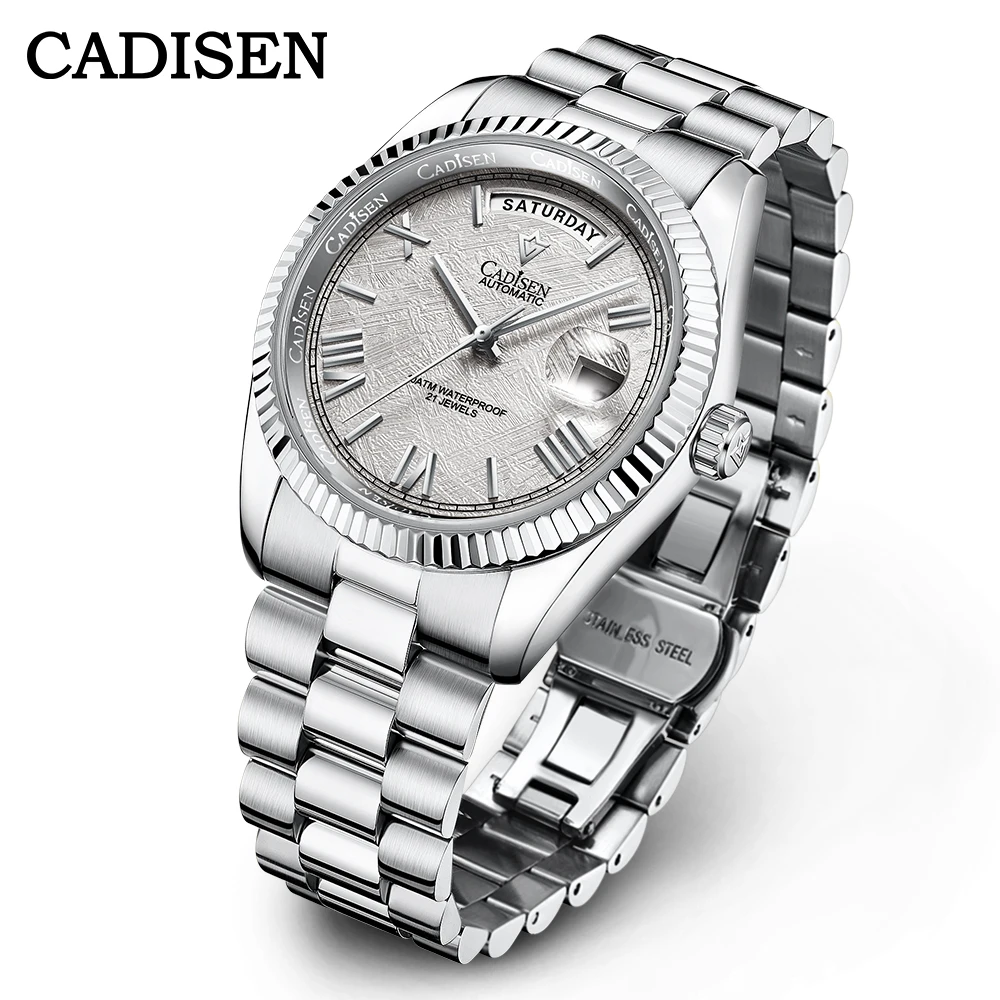 

CADISEN 8285 Brand Fashion Men's Automatic Mechanical Watch 100m Waterproof Automatic Date Week Luxury Casual Men's Wrist Watchs