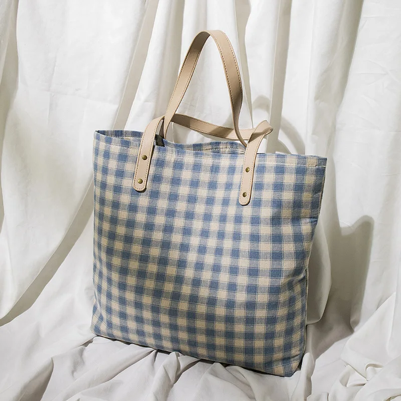 

Wholesale High Quality Cotton Fabric Women Shopping Bag Large Capacity Custom Tote Bag For Ladies Handbags, Picture